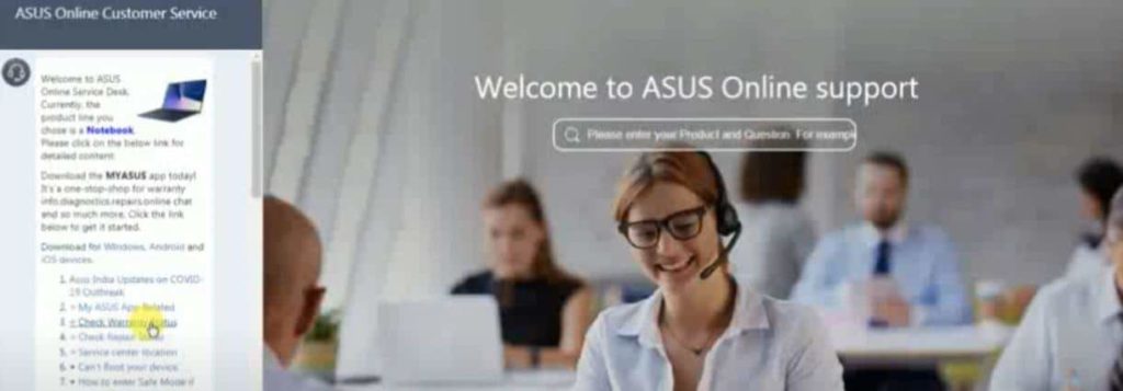 Check Warranty Status of Asus Laptop Online