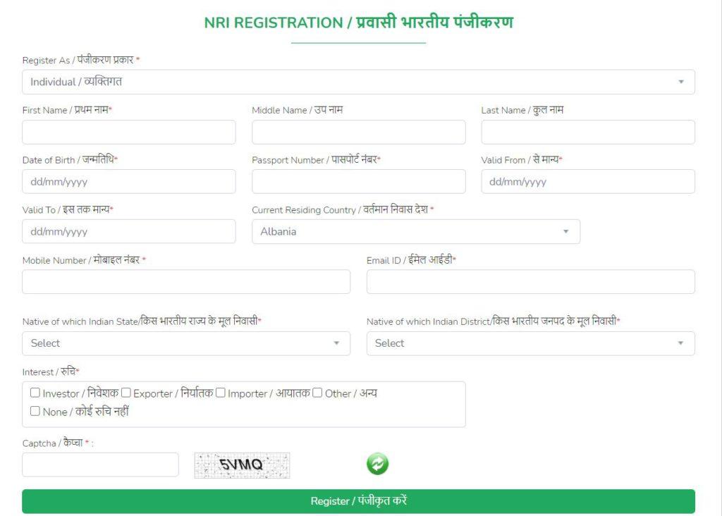 NRI Registration UP