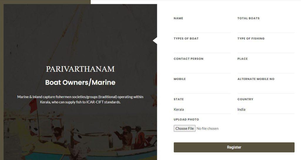 Parivarthanam Registration For Boat Owners/Marine