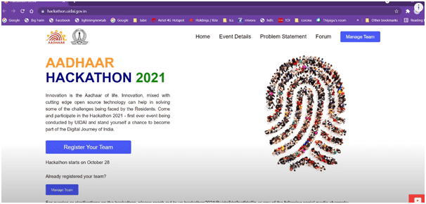 How to Apply Online for Aadhar Hackathon 2021